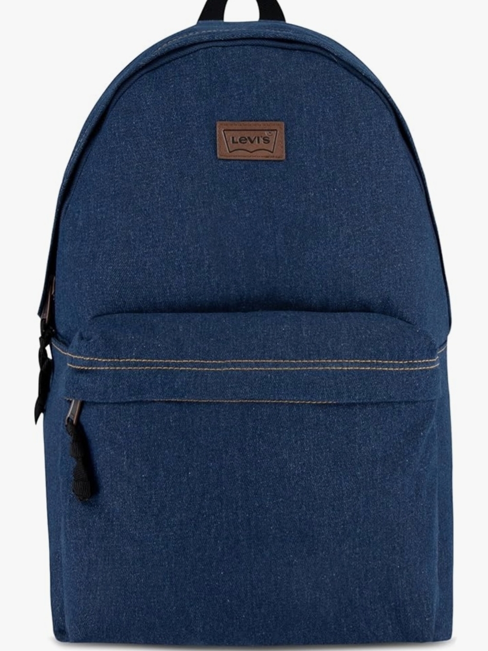 Levi's Blue Denim Everyday Backpack with Front Zip Pocket